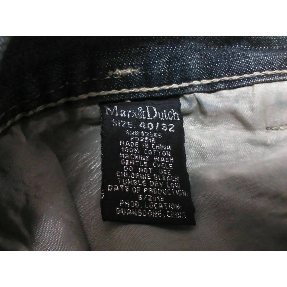 Marx & Dutch Unisex Jeans (40x32) Classic Fit Comfort Straight Legs Medium Wash - Picture 12 of 16